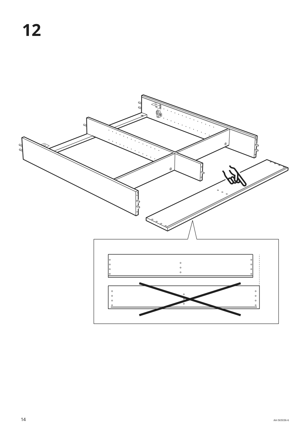 Assembly instructions for IKEA Hemnes mirror cabinet with 2 doors gray | Page 14 - IKEA HEMNES / ODENSVIK bathroom furniture, set of 6 593.898.24