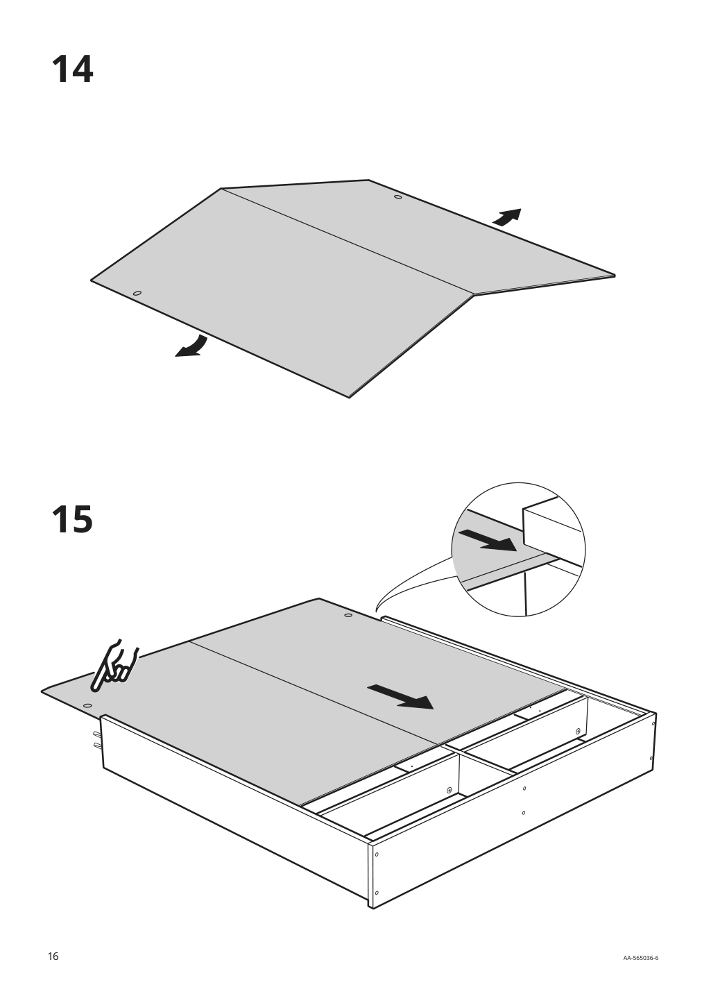 Assembly instructions for IKEA Hemnes mirror cabinet with 2 doors gray | Page 16 - IKEA HEMNES / ODENSVIK bathroom furniture, set of 5 893.898.46