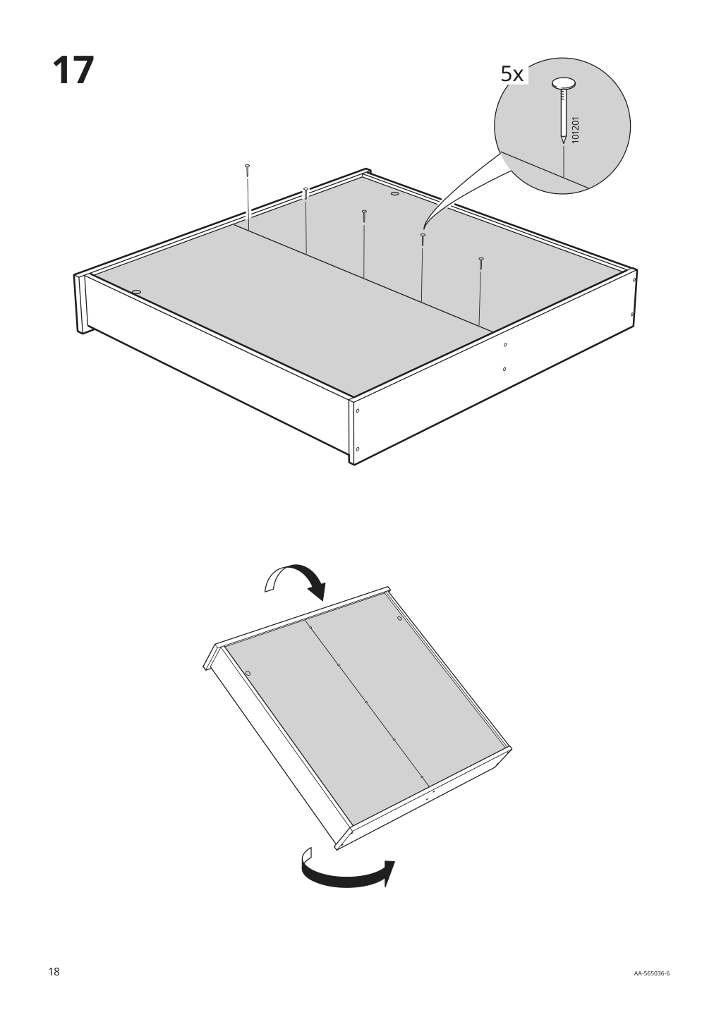 Assembly instructions for IKEA Hemnes mirror cabinet with 2 doors gray | Page 18 - IKEA HEMNES / ODENSVIK bathroom furniture, set of 6 593.898.24