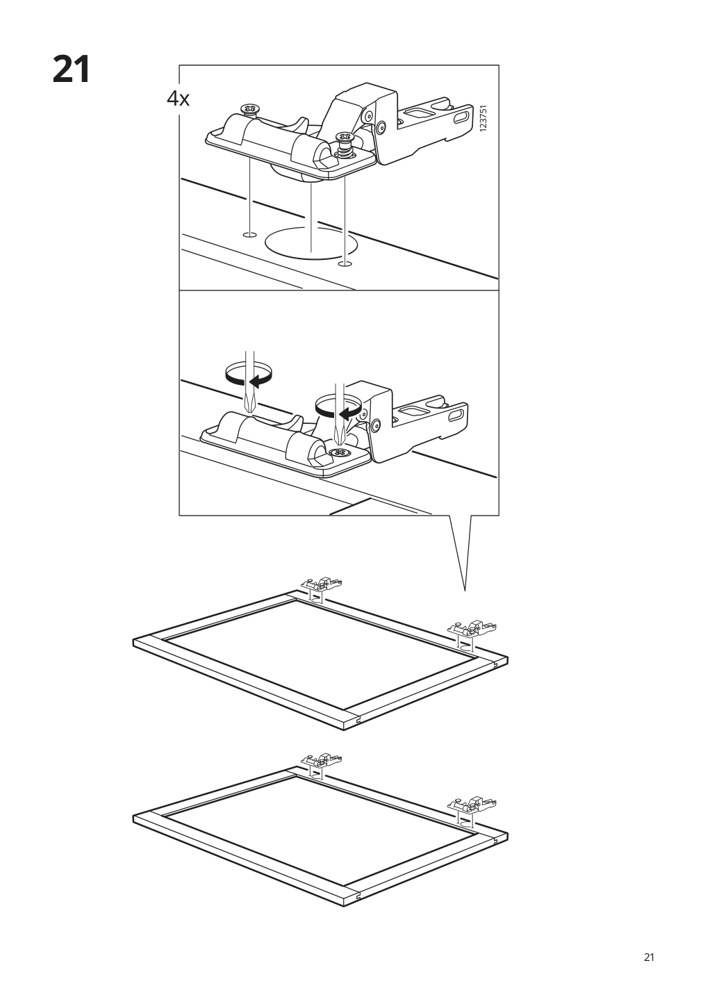 Assembly instructions for IKEA Hemnes mirror cabinet with 2 doors gray | Page 21 - IKEA HEMNES / ODENSVIK bathroom furniture, set of 5 993.898.22