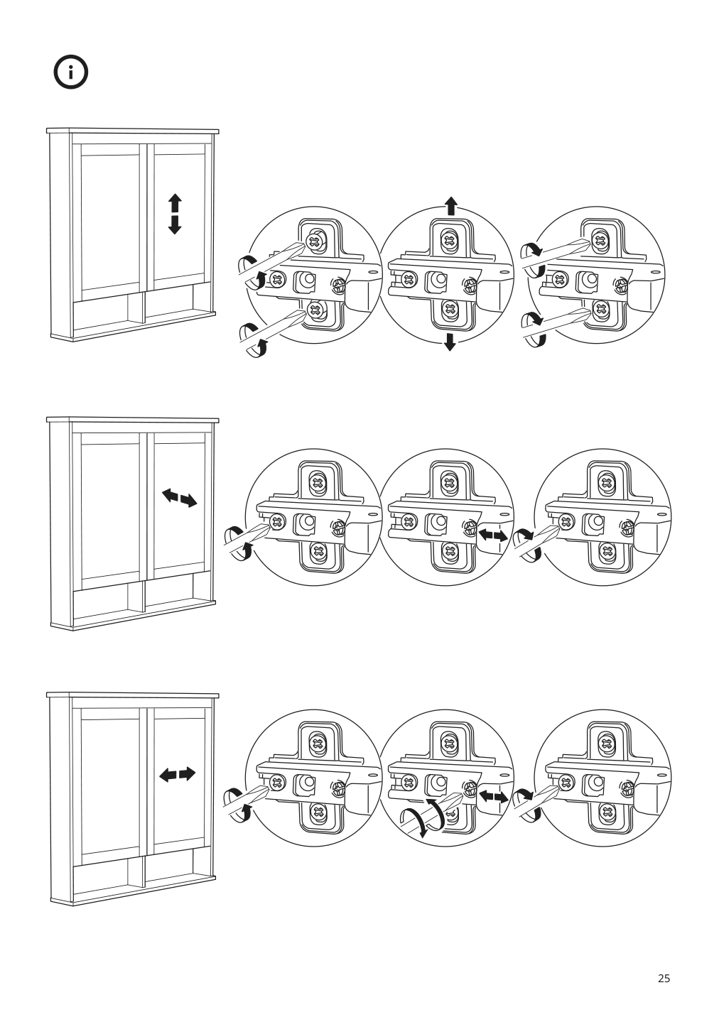 Assembly instructions for IKEA Hemnes mirror cabinet with 2 doors gray | Page 25 - IKEA HEMNES / ODENSVIK bathroom furniture, set of 6 593.898.24