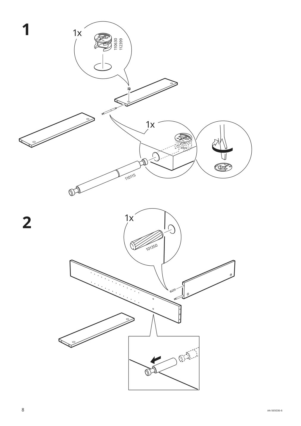 Assembly instructions for IKEA Hemnes mirror cabinet with 2 doors gray | Page 8 - IKEA HEMNES / ODENSVIK bathroom furniture, set of 6 593.898.24