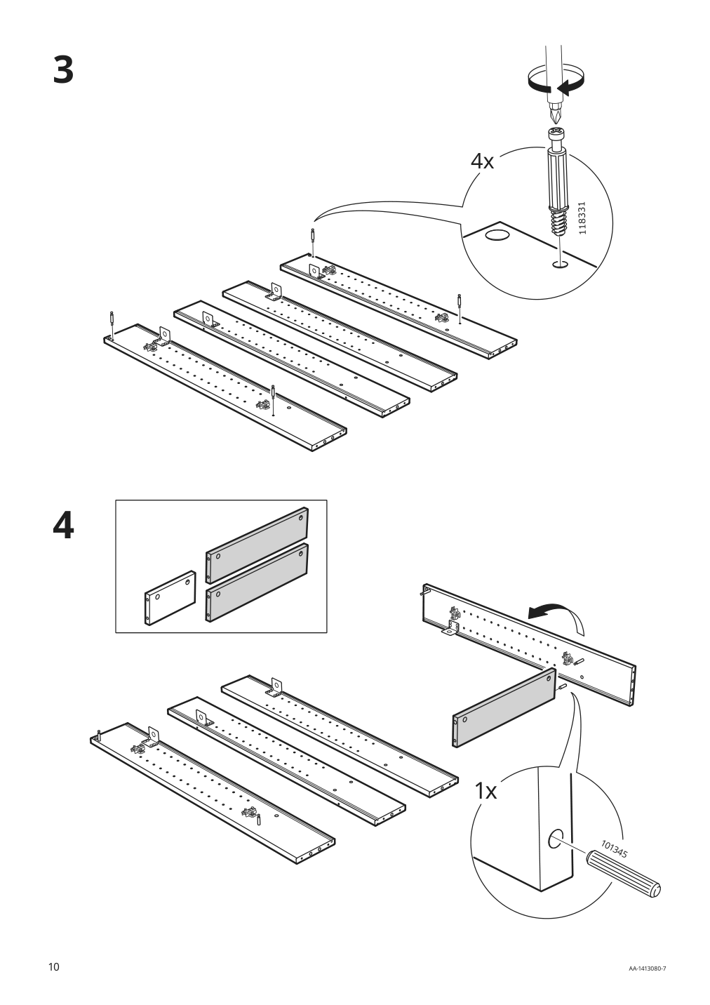 Assembly instructions for IKEA Hemnes mirror cabinet with 2 doors white | Page 10 - IKEA HEMNES mirror cabinet with 2 doors 002.987.41