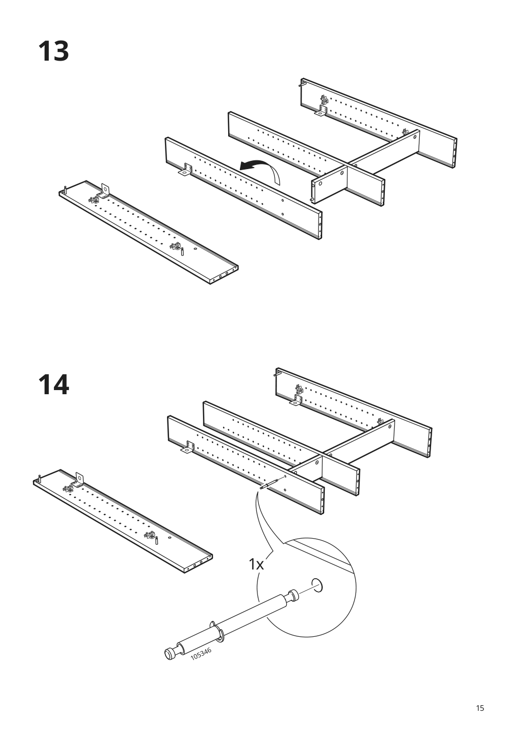 Assembly instructions for IKEA Hemnes mirror cabinet with 2 doors white | Page 15 - IKEA HEMNES mirror cabinet with 2 doors 002.987.41