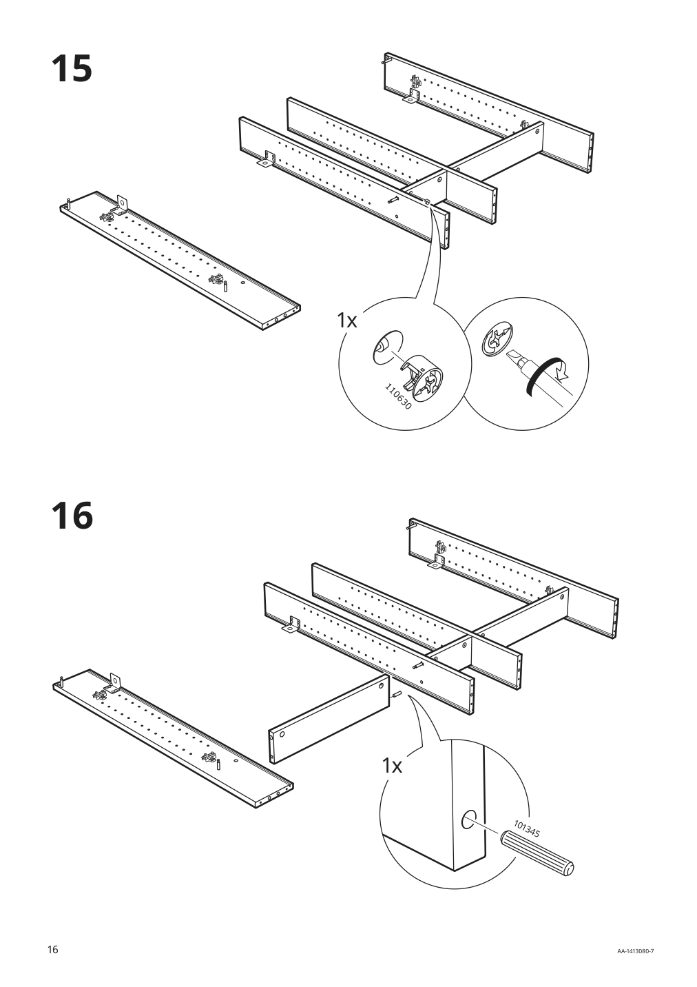 Assembly instructions for IKEA Hemnes mirror cabinet with 2 doors white | Page 16 - IKEA HEMNES mirror cabinet with 2 doors 002.987.41