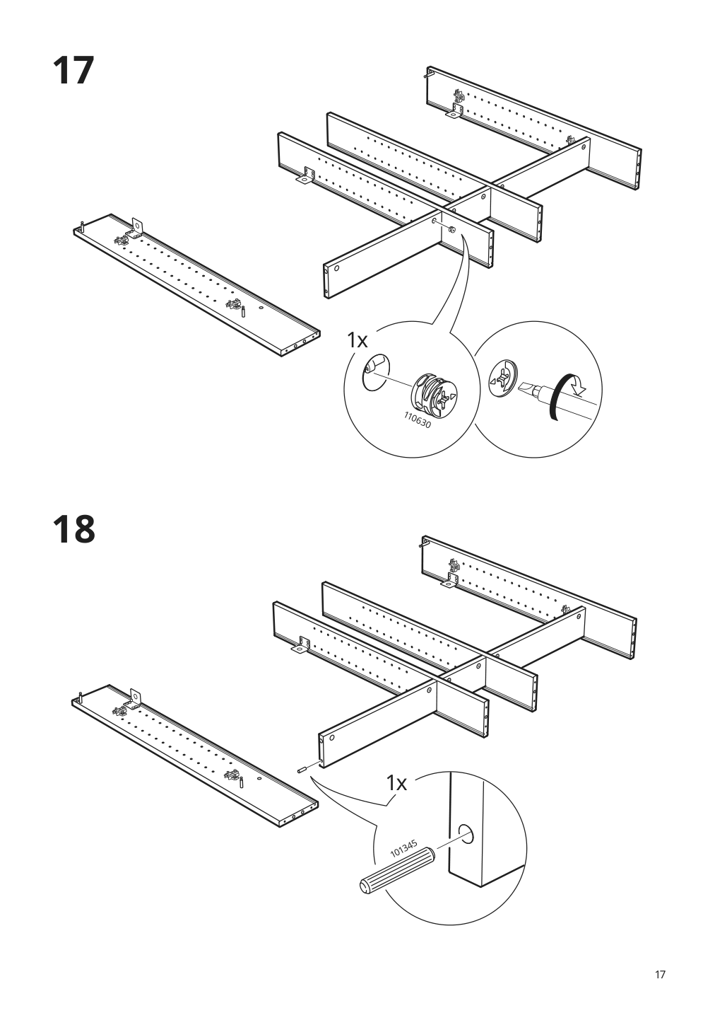 Assembly instructions for IKEA Hemnes mirror cabinet with 2 doors white | Page 17 - IKEA HEMNES mirror cabinet with 2 doors 002.987.41