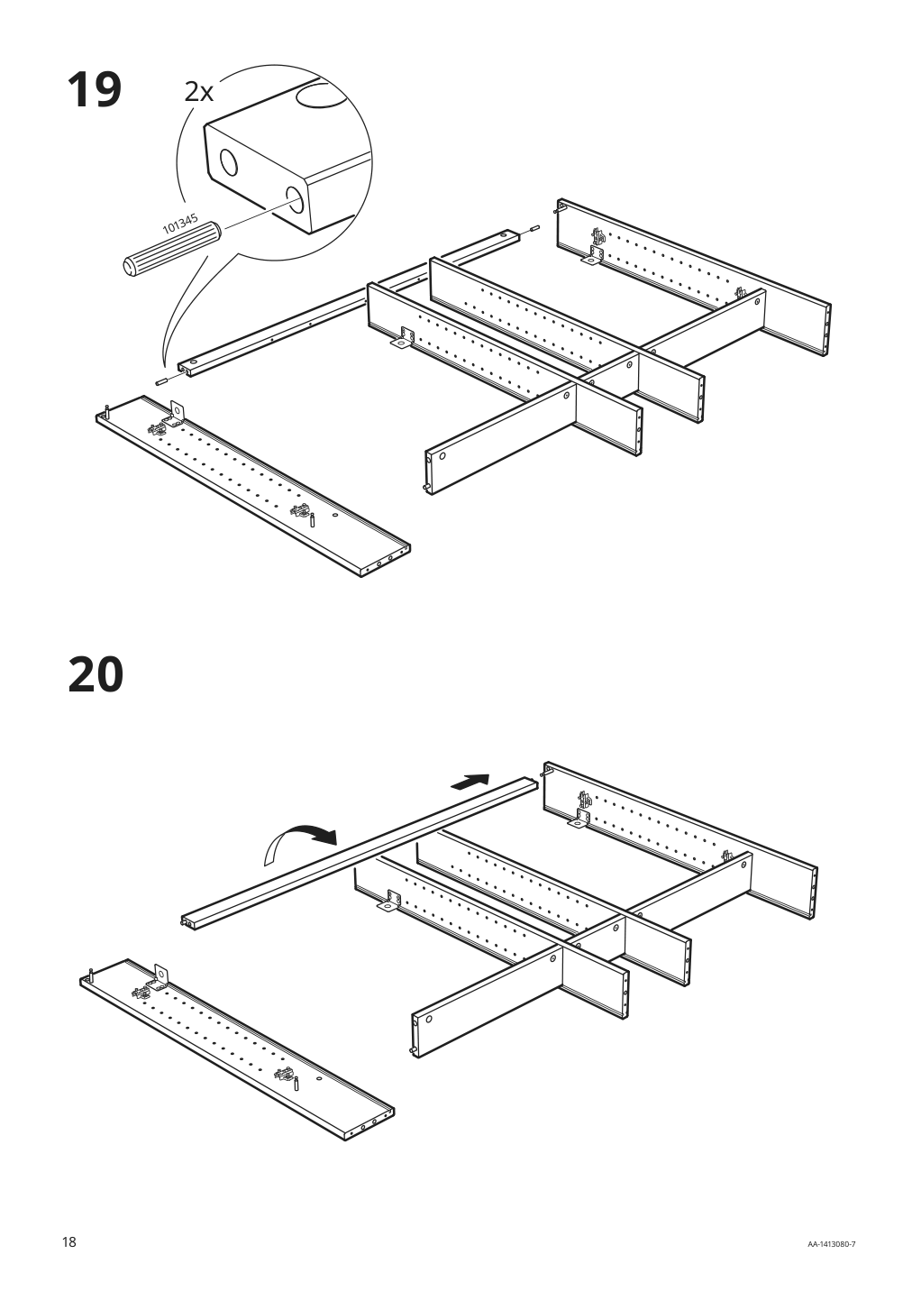 Assembly instructions for IKEA Hemnes mirror cabinet with 2 doors white | Page 18 - IKEA HEMNES mirror cabinet with 2 doors 002.987.41