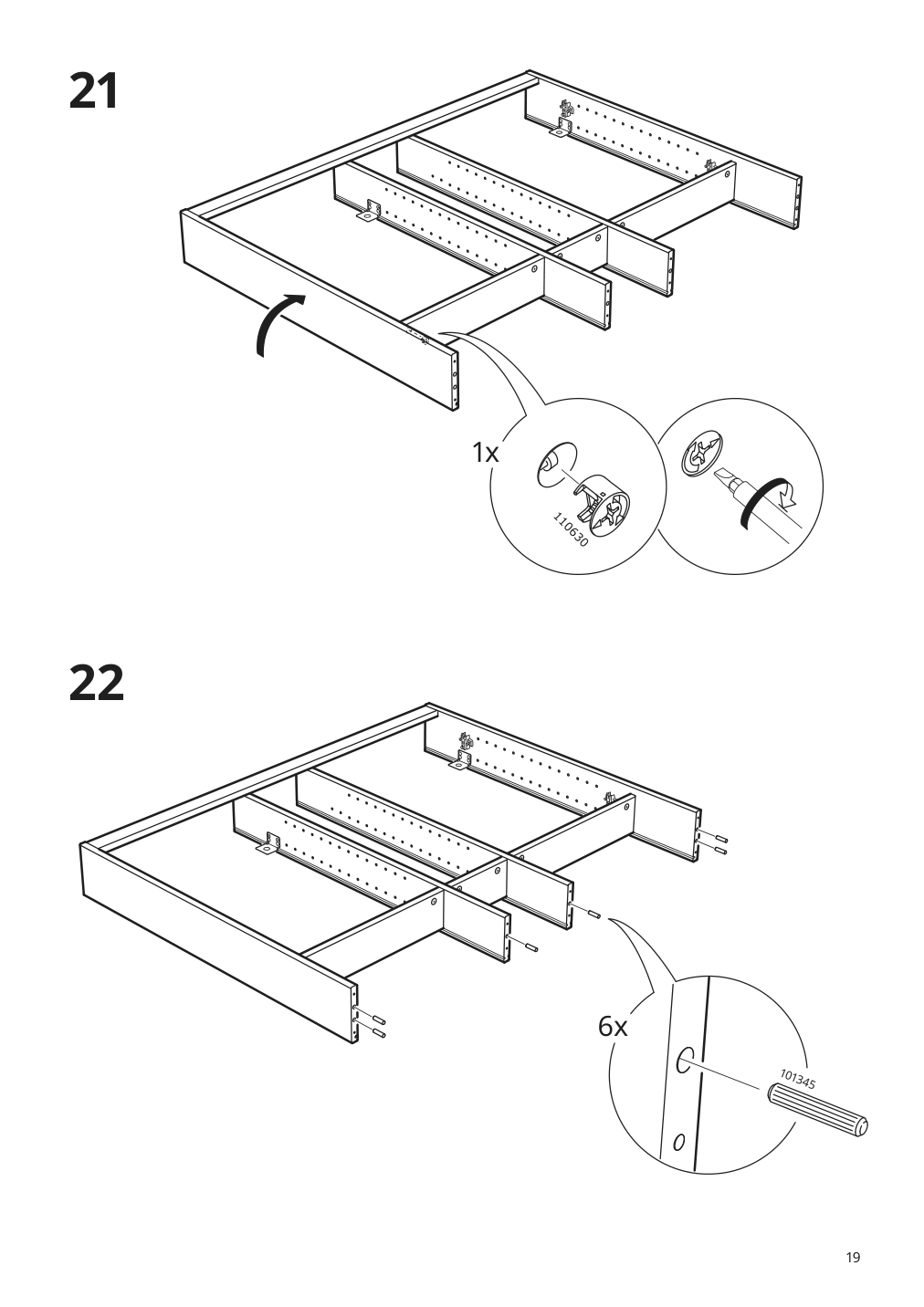 Assembly instructions for IKEA Hemnes mirror cabinet with 2 doors white | Page 19 - IKEA HEMNES mirror cabinet with 2 doors 002.987.41