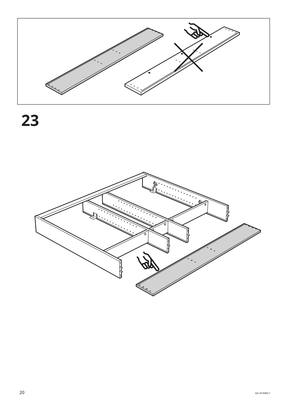 Assembly instructions for IKEA Hemnes mirror cabinet with 2 doors white | Page 20 - IKEA HEMNES mirror cabinet with 2 doors 002.987.41