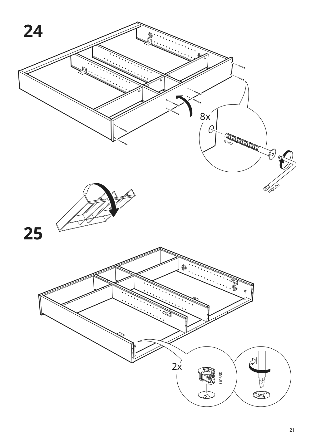 Assembly instructions for IKEA Hemnes mirror cabinet with 2 doors white | Page 21 - IKEA HEMNES mirror cabinet with 2 doors 002.987.41