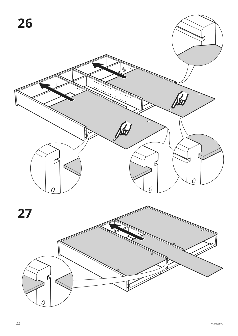 Assembly instructions for IKEA Hemnes mirror cabinet with 2 doors white | Page 22 - IKEA HEMNES mirror cabinet with 2 doors 002.987.41