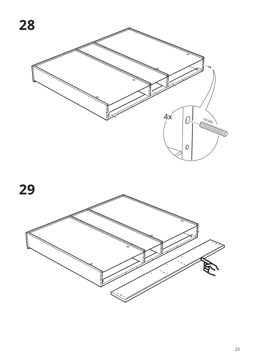 Assembly instructions for IKEA Hemnes mirror cabinet with 2 doors white | Page 23 - IKEA HEMNES mirror cabinet with 2 doors 002.987.41