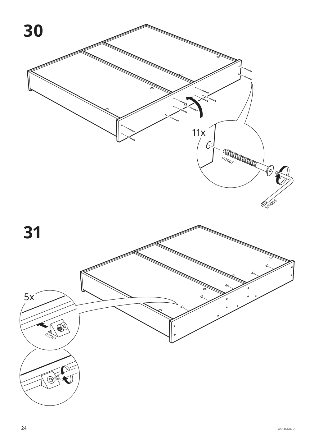 Assembly instructions for IKEA Hemnes mirror cabinet with 2 doors white | Page 24 - IKEA HEMNES mirror cabinet with 2 doors 002.987.41