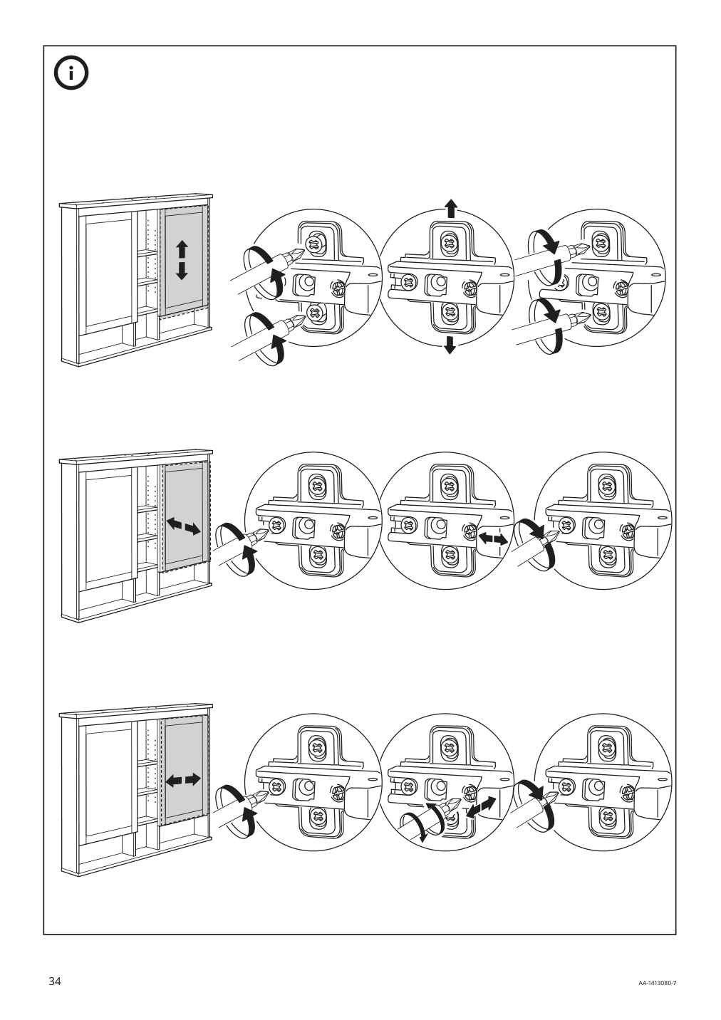 Assembly instructions for IKEA Hemnes mirror cabinet with 2 doors white | Page 34 - IKEA HEMNES mirror cabinet with 2 doors 002.987.41