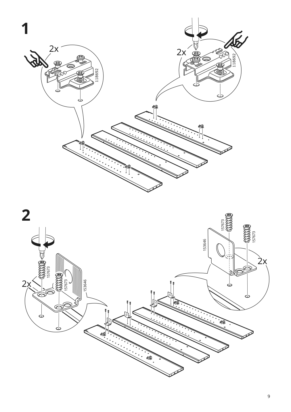 Assembly instructions for IKEA Hemnes mirror cabinet with 2 doors white | Page 9 - IKEA HEMNES mirror cabinet with 2 doors 002.987.41