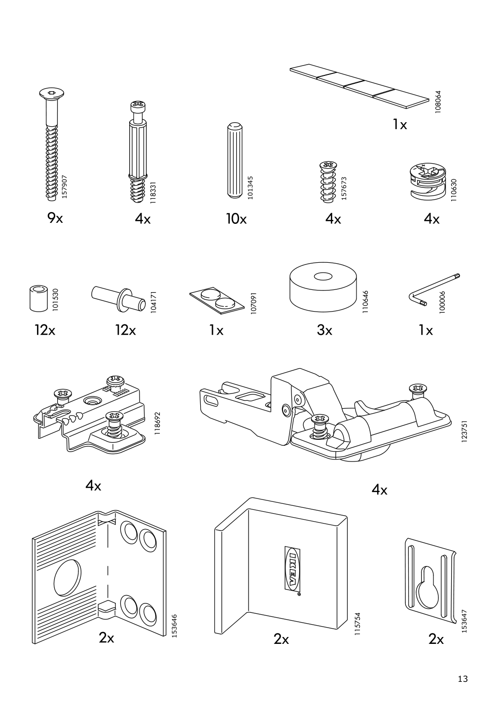 Assembly instructions for IKEA Hemnes mirror cabinet with 2 doors white | Page 13 - IKEA HEMNES / RÄTTVIKEN bathroom furniture, set of 5 793.881.21