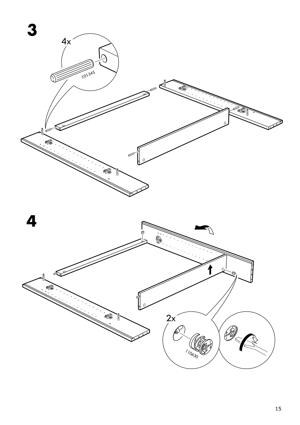 Assembly instructions for IKEA Hemnes mirror cabinet with 2 doors white | Page 15 - IKEA HEMNES / RÄTTVIKEN bathroom furniture, set of 5 793.881.21