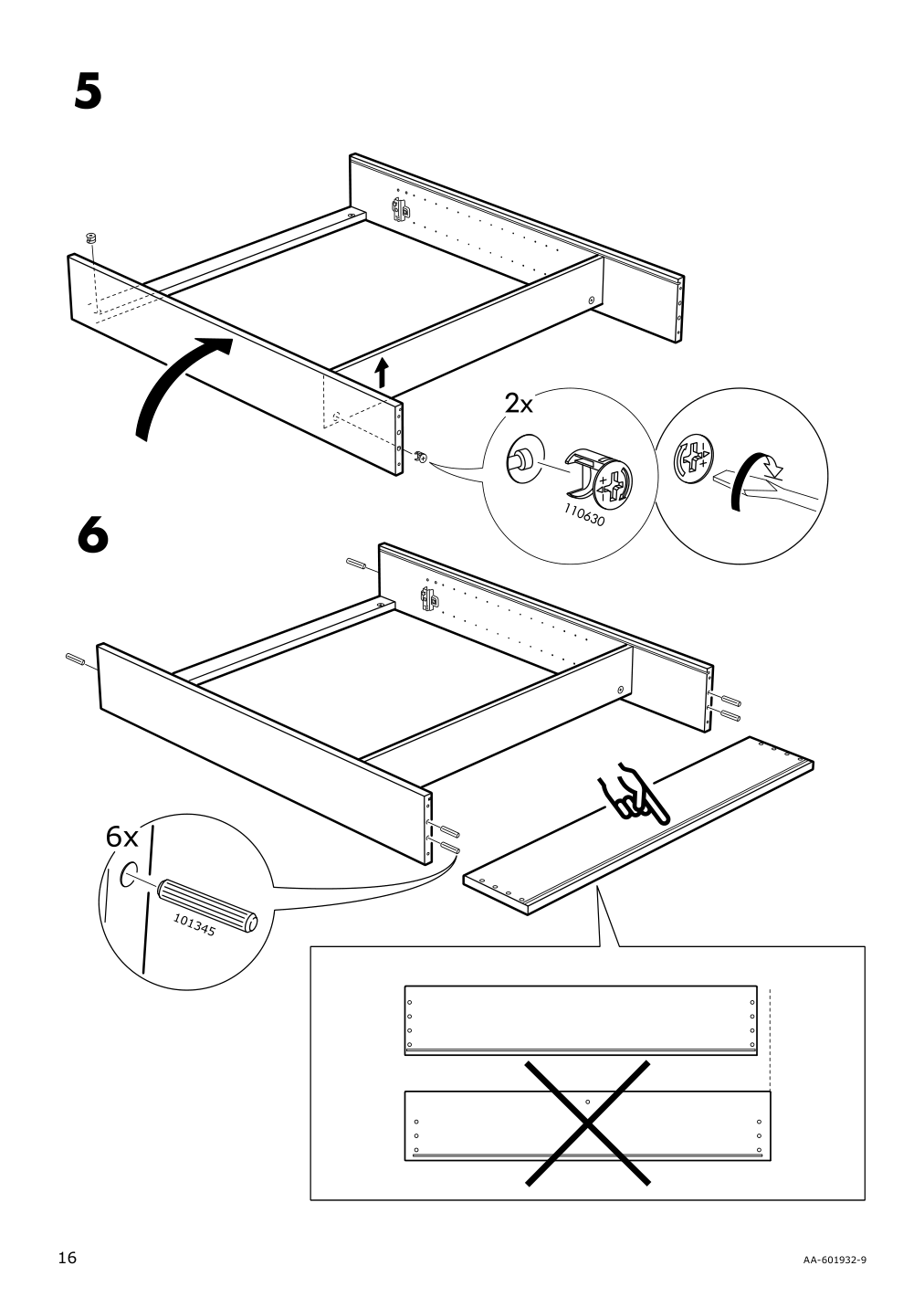 Assembly instructions for IKEA Hemnes mirror cabinet with 2 doors white | Page 16 - IKEA HEMNES / RÄTTVIKEN bathroom furniture, set of 5 793.881.21