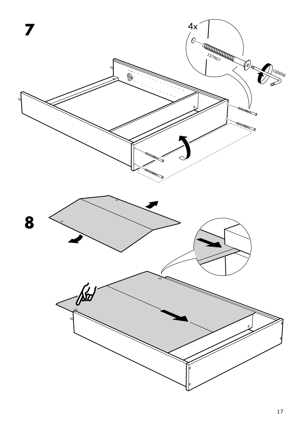 Assembly instructions for IKEA Hemnes mirror cabinet with 2 doors white | Page 17 - IKEA HEMNES / RÄTTVIKEN bathroom furniture, set of 5 993.044.46