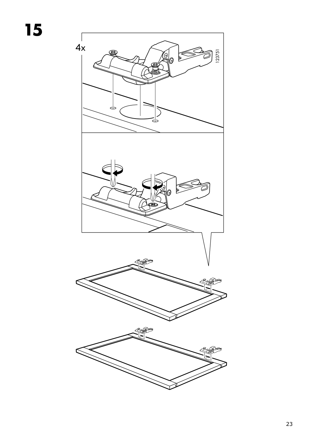 Assembly instructions for IKEA Hemnes mirror cabinet with 2 doors white | Page 23 - IKEA HEMNES / RÄTTVIKEN bathroom furniture, set of 5 793.881.21