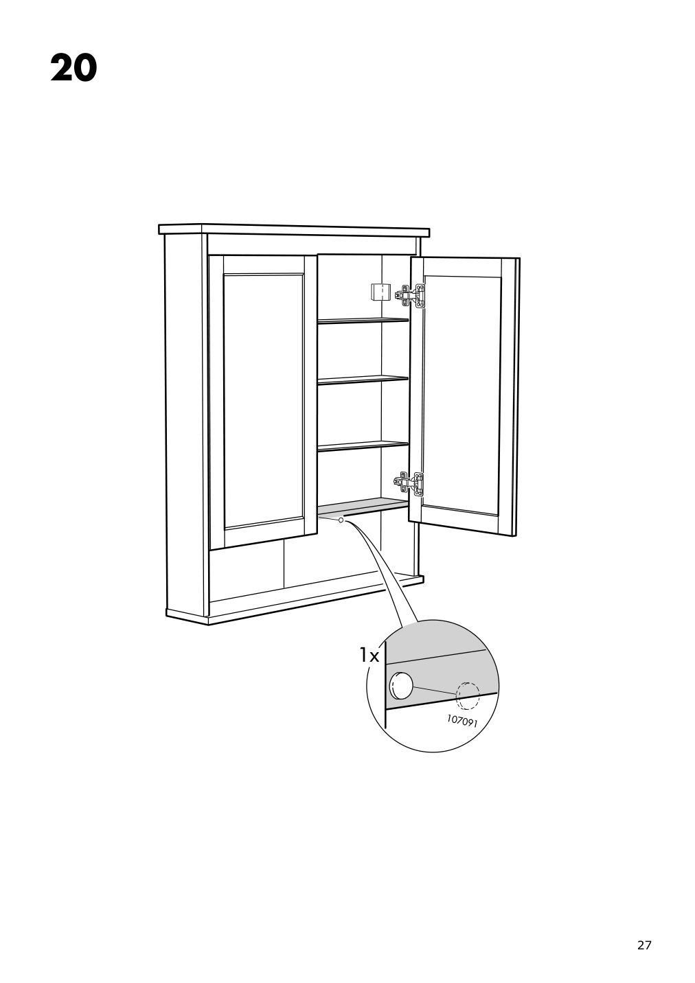 Assembly instructions for IKEA Hemnes mirror cabinet with 2 doors white | Page 27 - IKEA HEMNES / RÄTTVIKEN bathroom furniture, set of 5 793.881.21