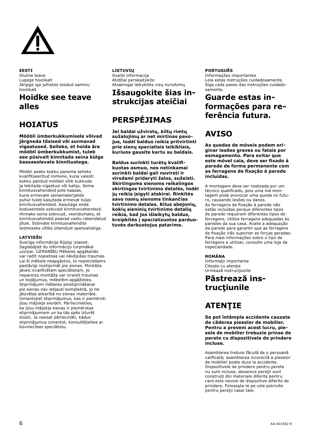 Assembly instructions for IKEA Hemnes mirror cabinet with 2 doors white | Page 6 - IKEA HEMNES / RÄTTVIKEN bathroom furniture, set of 5 793.881.21