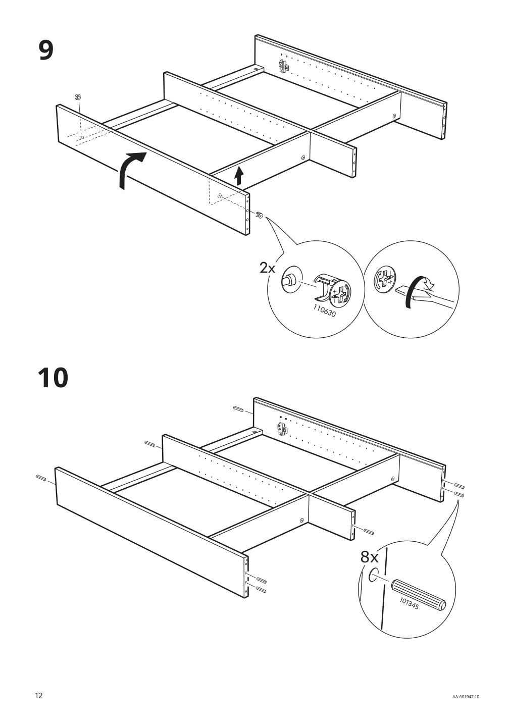 Assembly instructions for IKEA Hemnes mirror cabinet with 2 doors white | Page 12 - IKEA HEMNES / ODENSVIK bathroom furniture, set of 5 793.044.66