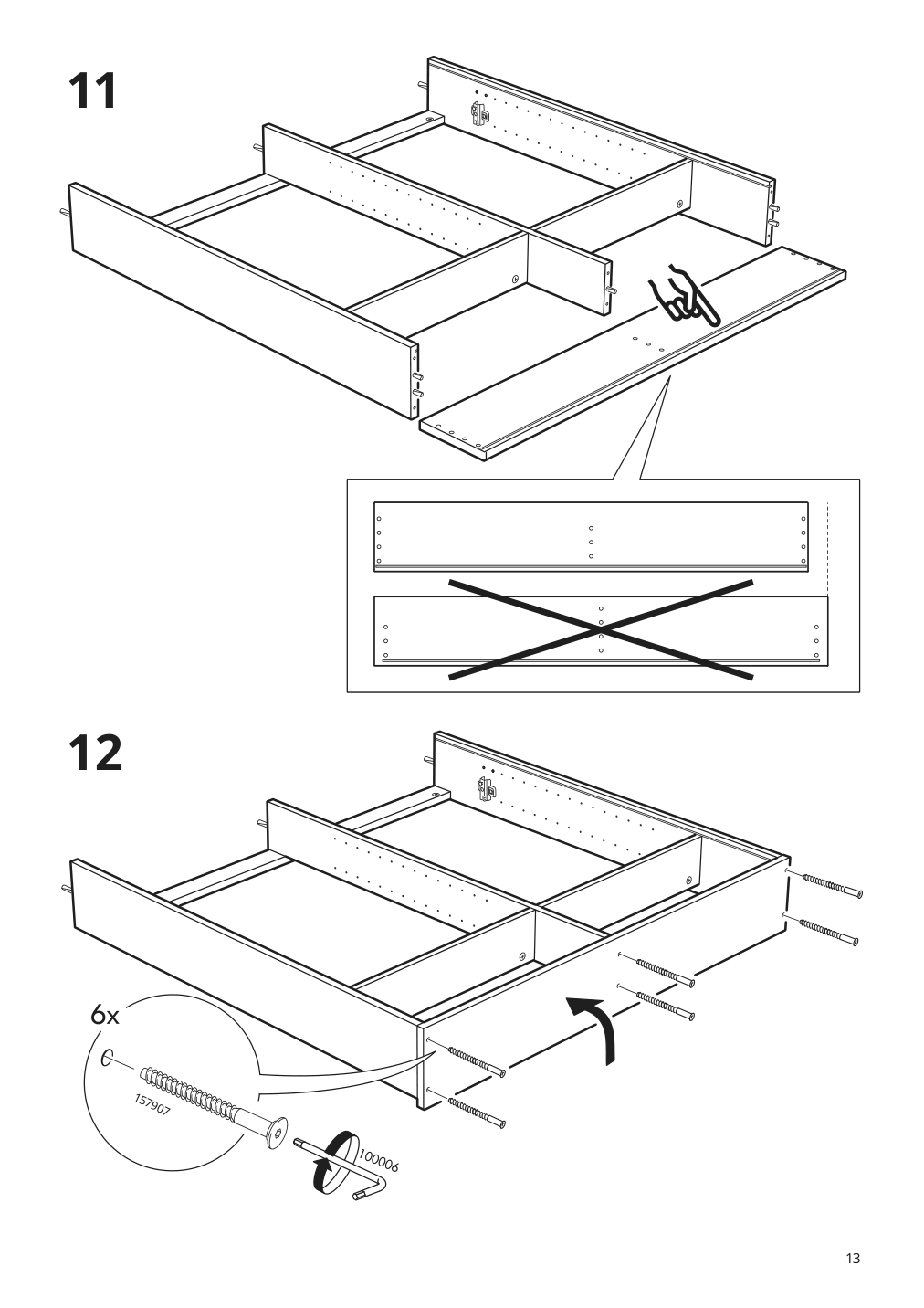 Assembly instructions for IKEA Hemnes mirror cabinet with 2 doors white | Page 13 - IKEA HEMNES / ODENSVIK bathroom furniture, set of 5 593.151.64