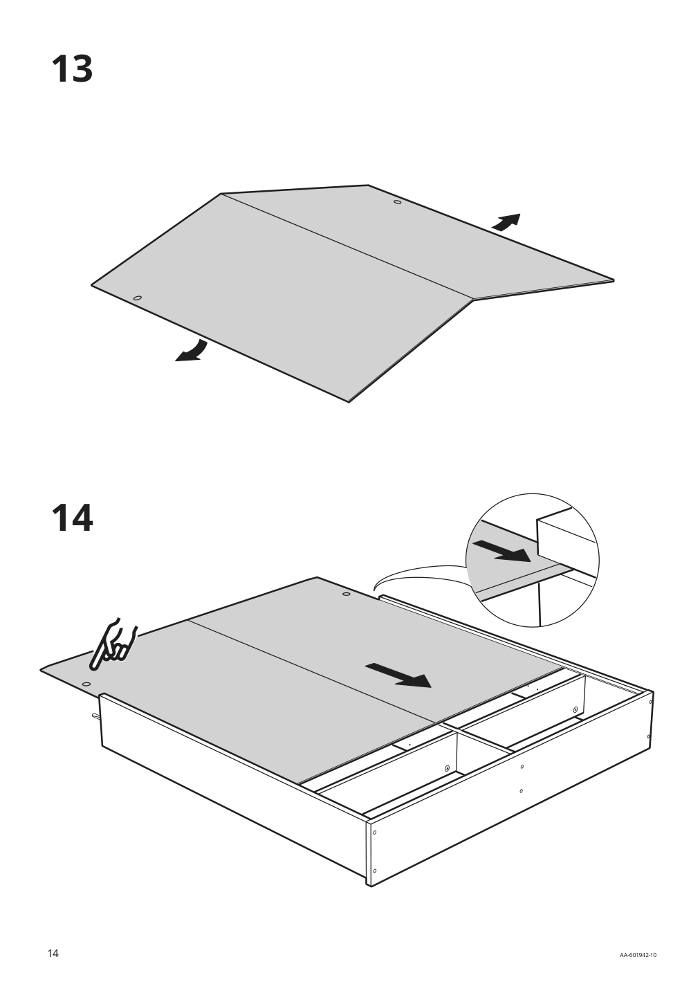 Assembly instructions for IKEA Hemnes mirror cabinet with 2 doors white | Page 14 - IKEA HEMNES / ODENSVIK bathroom furniture, set of 5 793.044.66