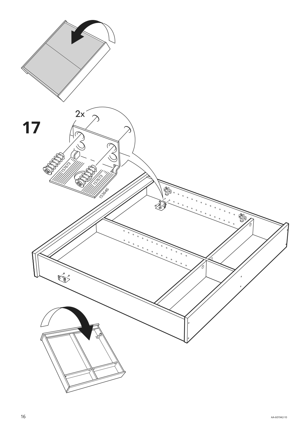 Assembly instructions for IKEA Hemnes mirror cabinet with 2 doors white | Page 16 - IKEA HEMNES / ODENSVIK bathroom furniture, set of 5 593.151.64