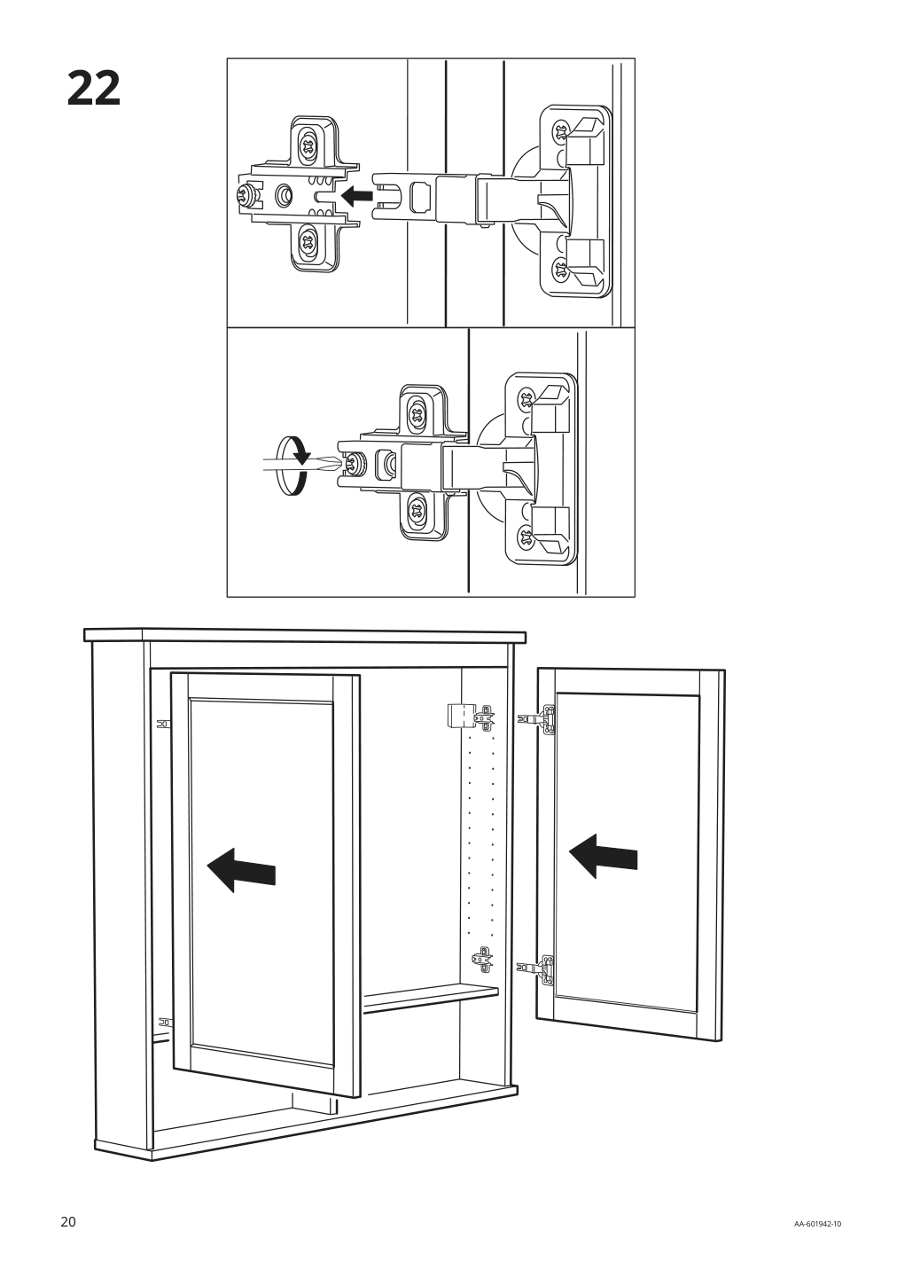 Assembly instructions for IKEA Hemnes mirror cabinet with 2 doors white | Page 20 - IKEA HEMNES / ODENSVIK bathroom furniture, set of 5 793.044.66