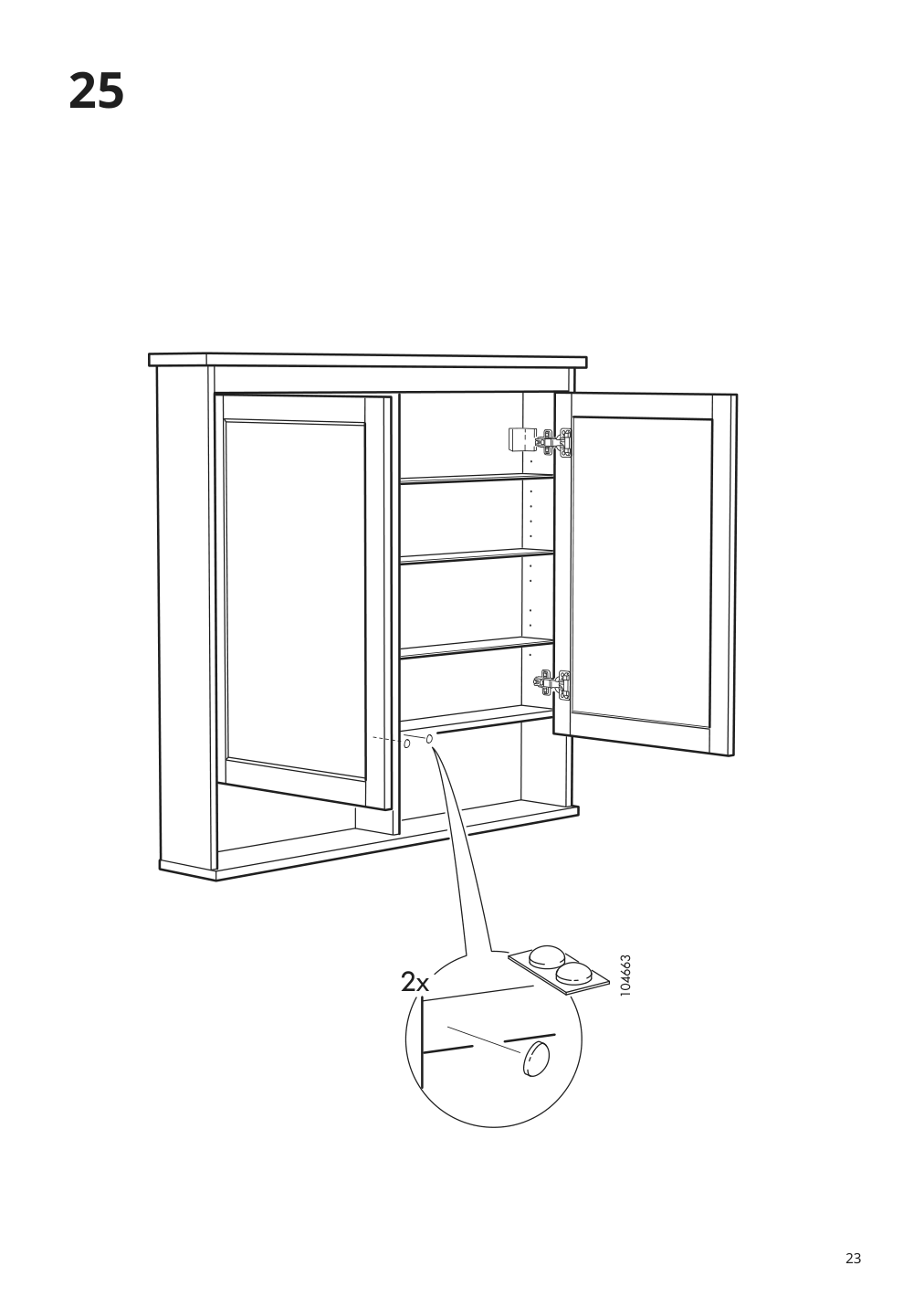 Assembly instructions for IKEA Hemnes mirror cabinet with 2 doors white | Page 23 - IKEA HEMNES / ODENSVIK bathroom furniture, set of 5 593.151.64