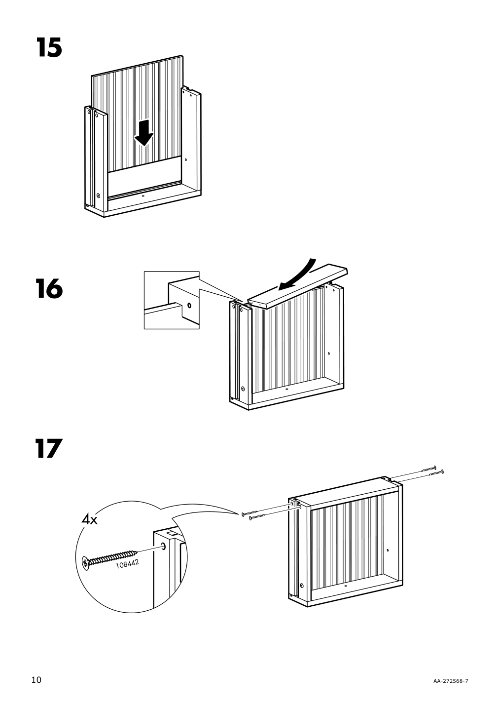 Assembly instructions for IKEA Hemnes nightstand black brown | Page 10 - IKEA HEMNES nightstand 901.212.34