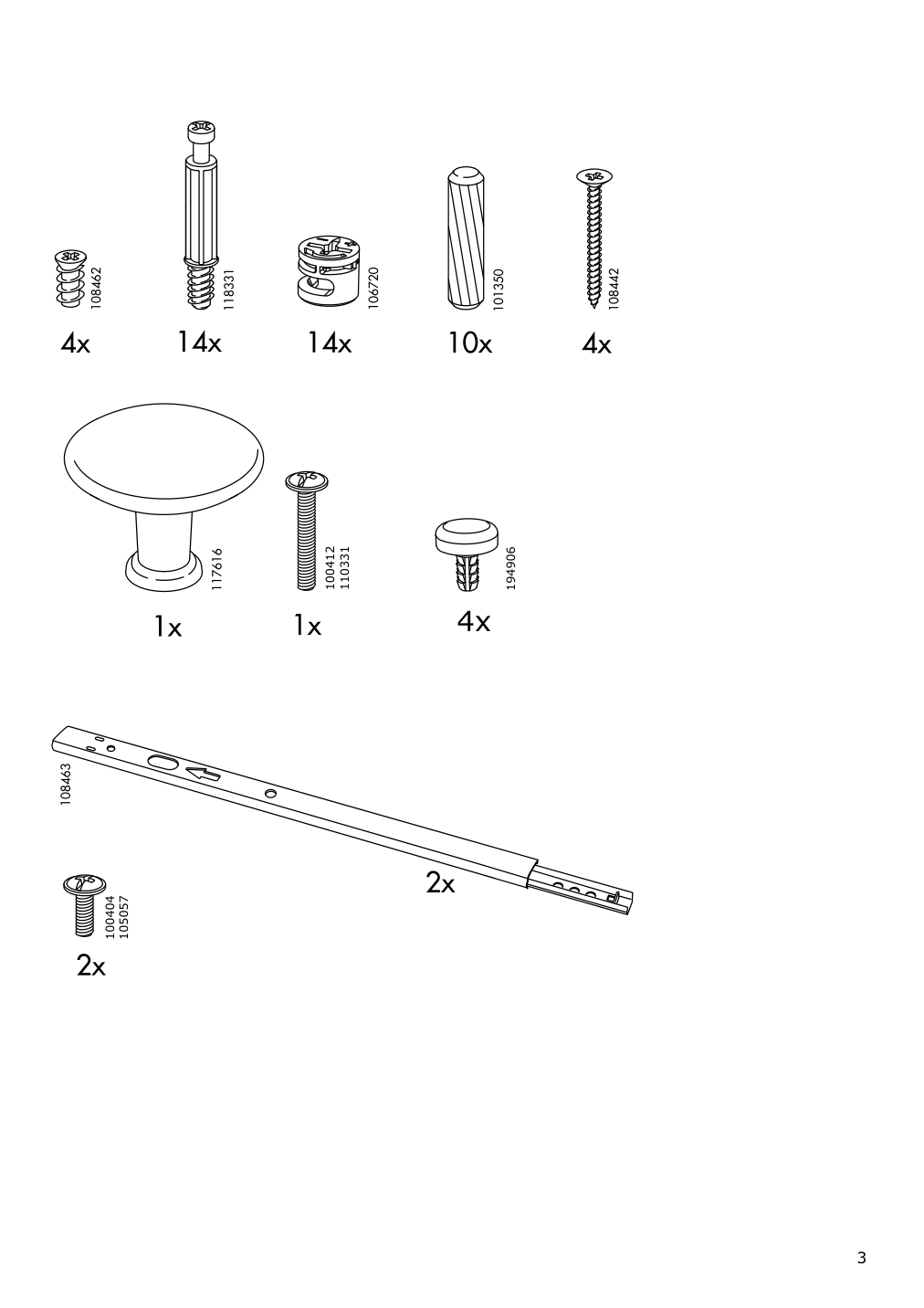 Assembly instructions for IKEA Hemnes nightstand black brown | Page 3 - IKEA HEMNES nightstand 901.212.34