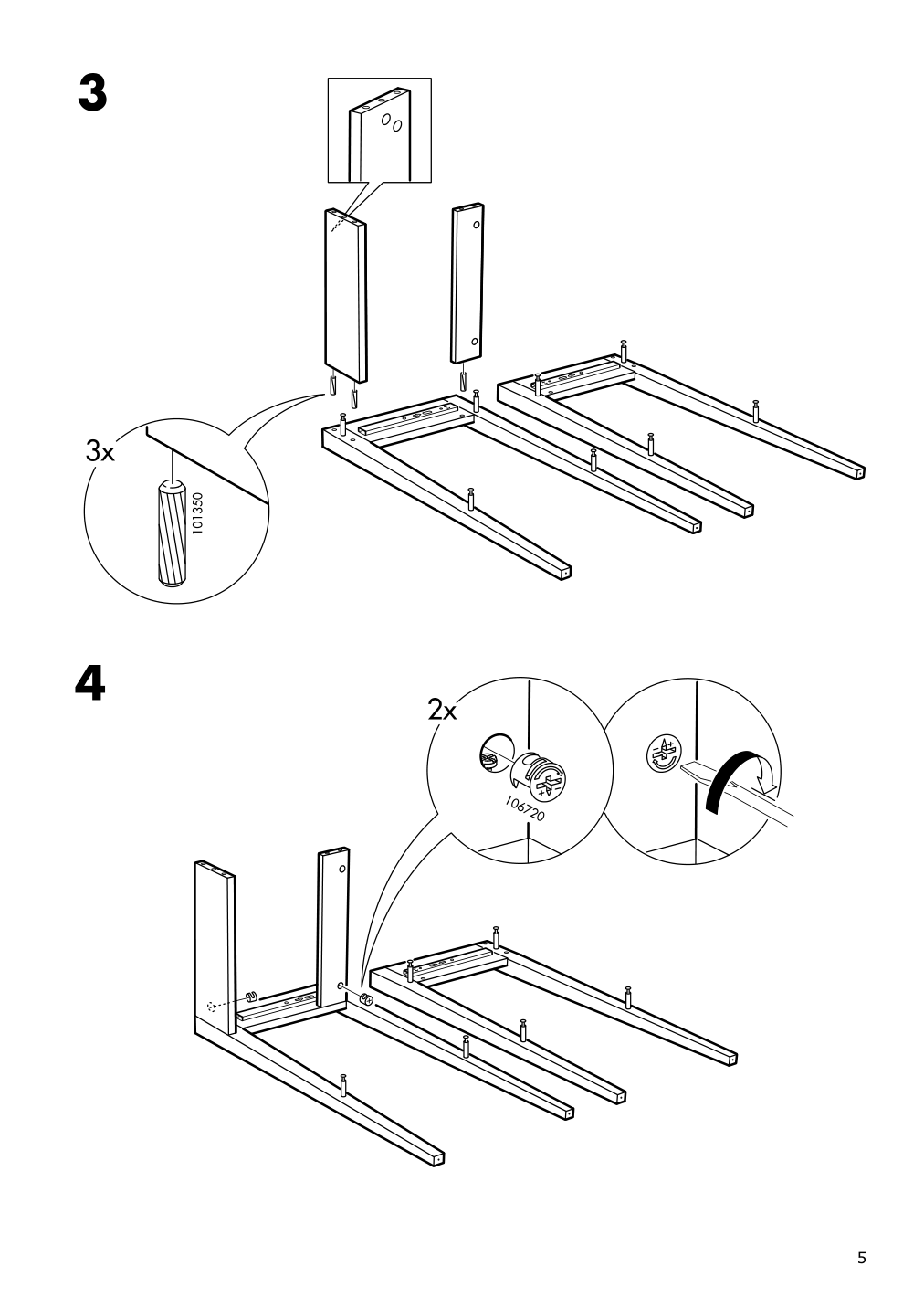 Assembly instructions for IKEA Hemnes nightstand black brown | Page 5 - IKEA HEMNES nightstand 901.212.34