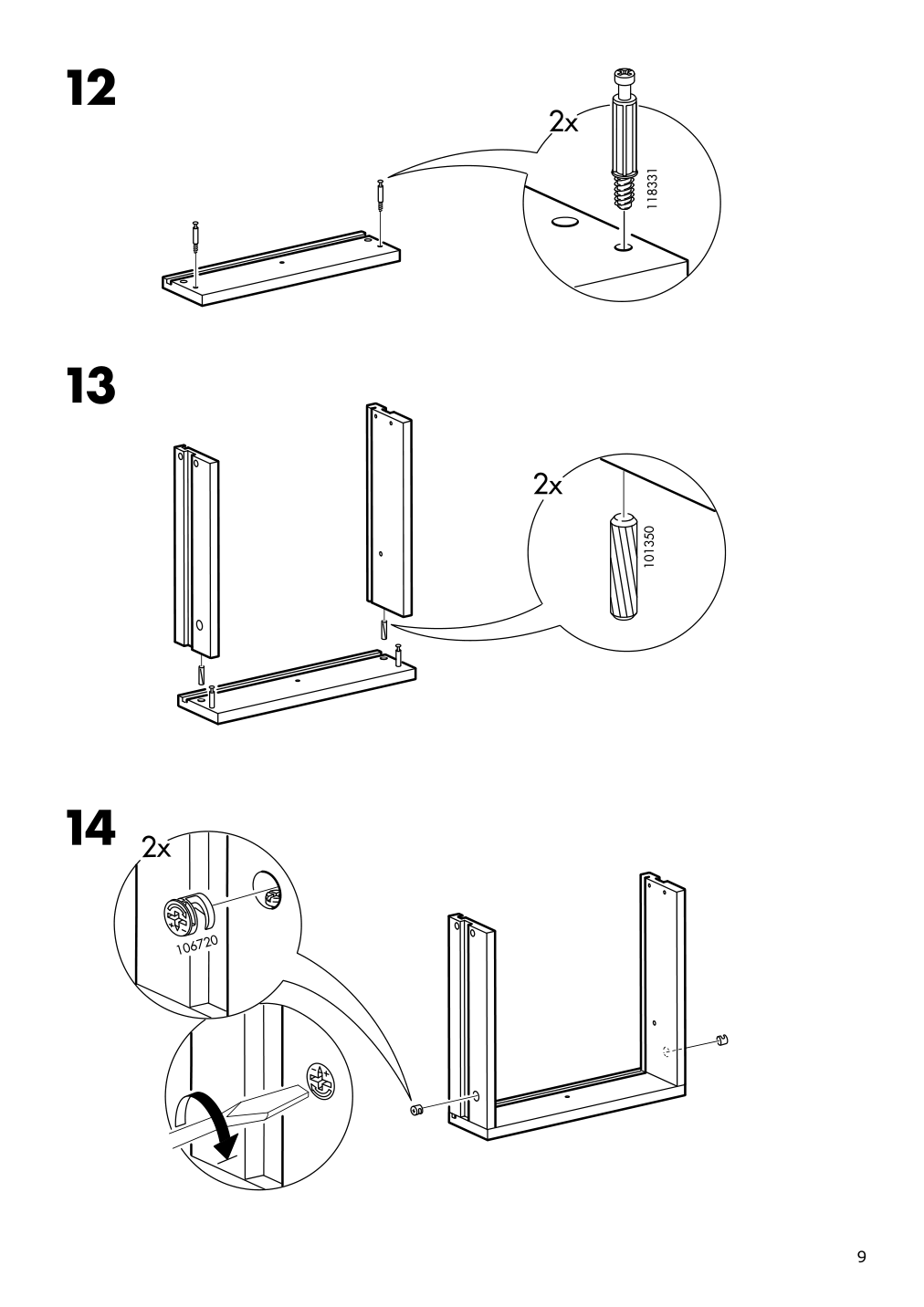 Assembly instructions for IKEA Hemnes nightstand black brown | Page 9 - IKEA HEMNES nightstand 901.212.34