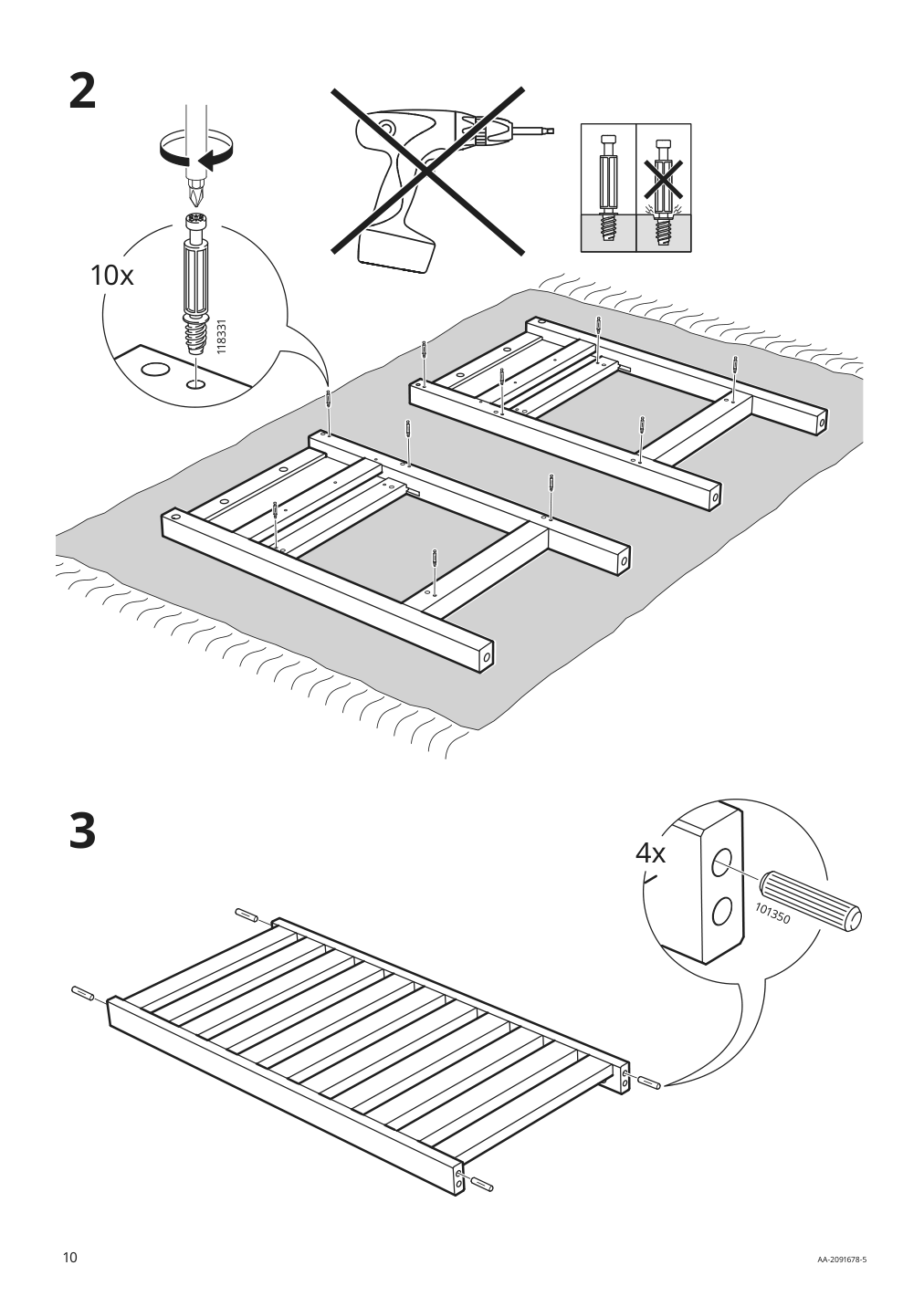 Assembly instructions for IKEA Hemnes open sink cabinet with 1 drawer gray | Page 10 - IKEA HEMNES / TÖRNVIKEN open sink cabinet with 17¾" sink 592.988.19