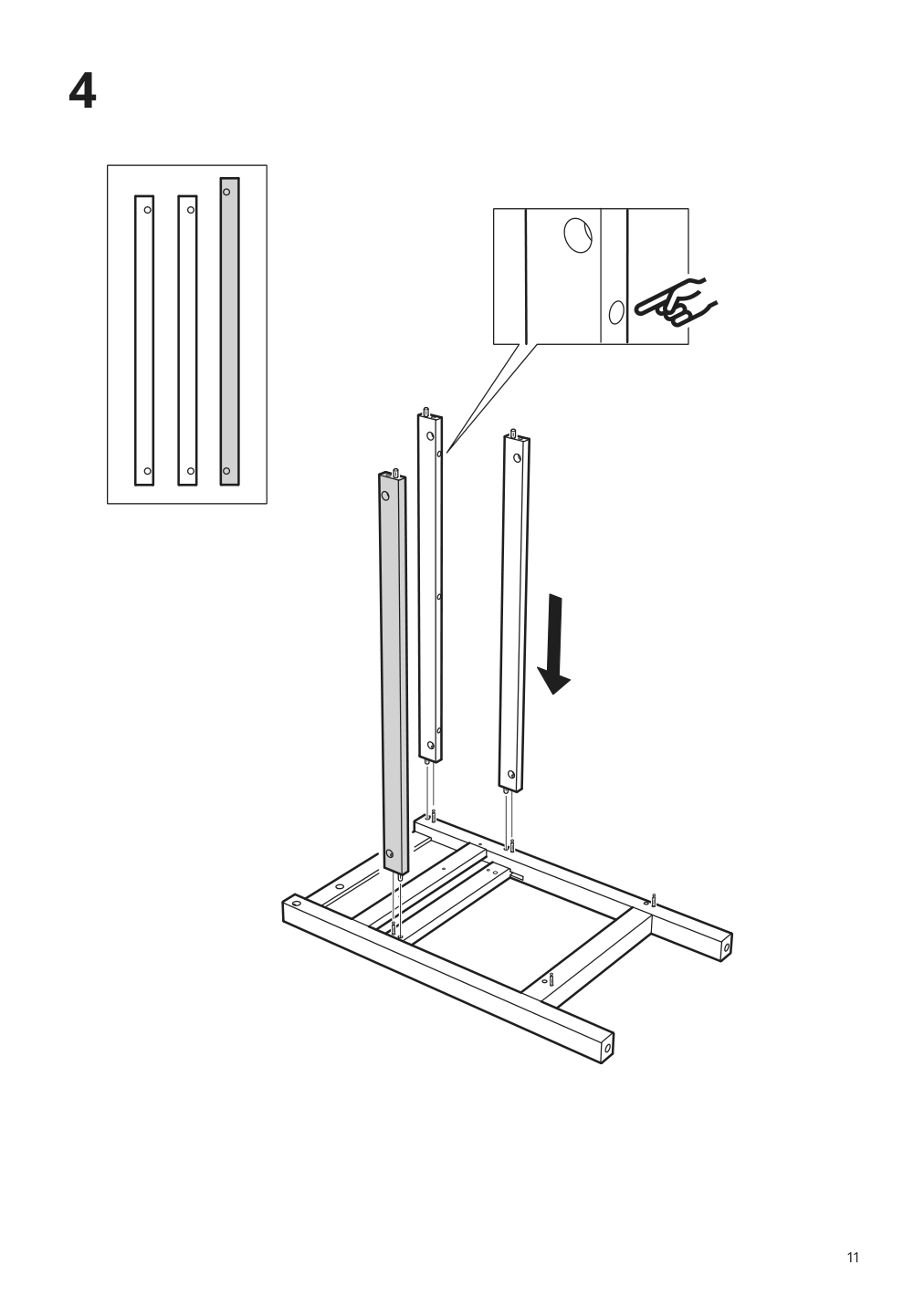 Assembly instructions for IKEA Hemnes open sink cabinet with 1 drawer gray | Page 11 - IKEA HEMNES / TÖRNVIKEN open sink cabinet with 17¾" sink 592.988.19