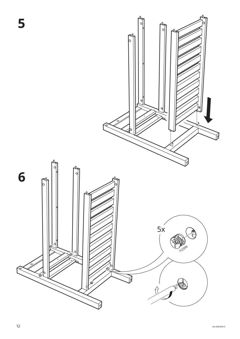 Assembly instructions for IKEA Hemnes open sink cabinet with 1 drawer gray | Page 12 - IKEA HEMNES / TÖRNVIKEN bathroom furniture, set of 4 493.898.48