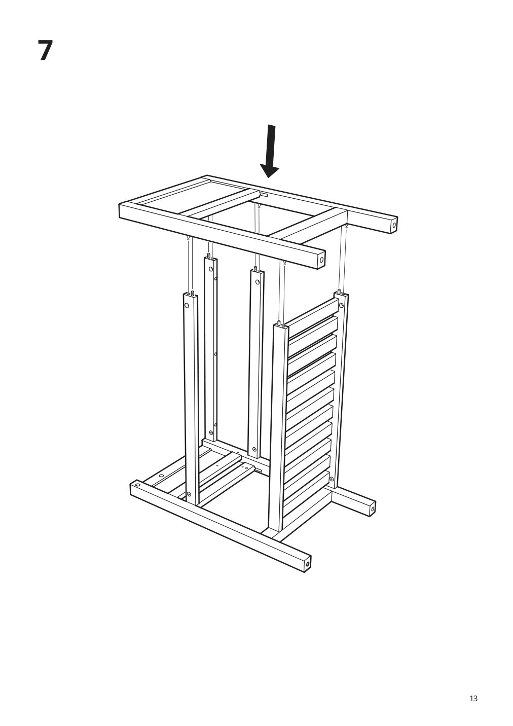 Assembly instructions for IKEA Hemnes open sink cabinet with 1 drawer gray | Page 13 - IKEA HEMNES / TÖRNVIKEN bathroom furniture, set of 4 493.898.48