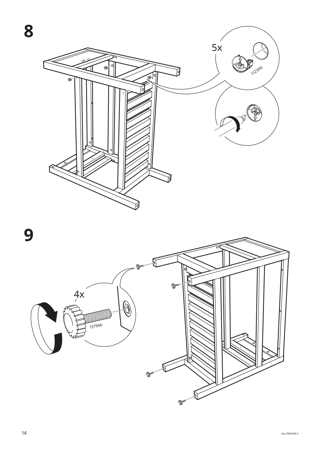 Assembly instructions for IKEA Hemnes open sink cabinet with 1 drawer gray | Page 14 - IKEA HEMNES / TÖRNVIKEN open sink cabinet with 17¾" sink 592.988.19