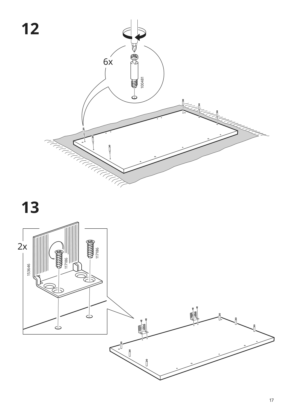 Assembly instructions for IKEA Hemnes open sink cabinet with 1 drawer gray | Page 17 - IKEA HEMNES / TÖRNVIKEN bathroom furniture, set of 4 493.898.48