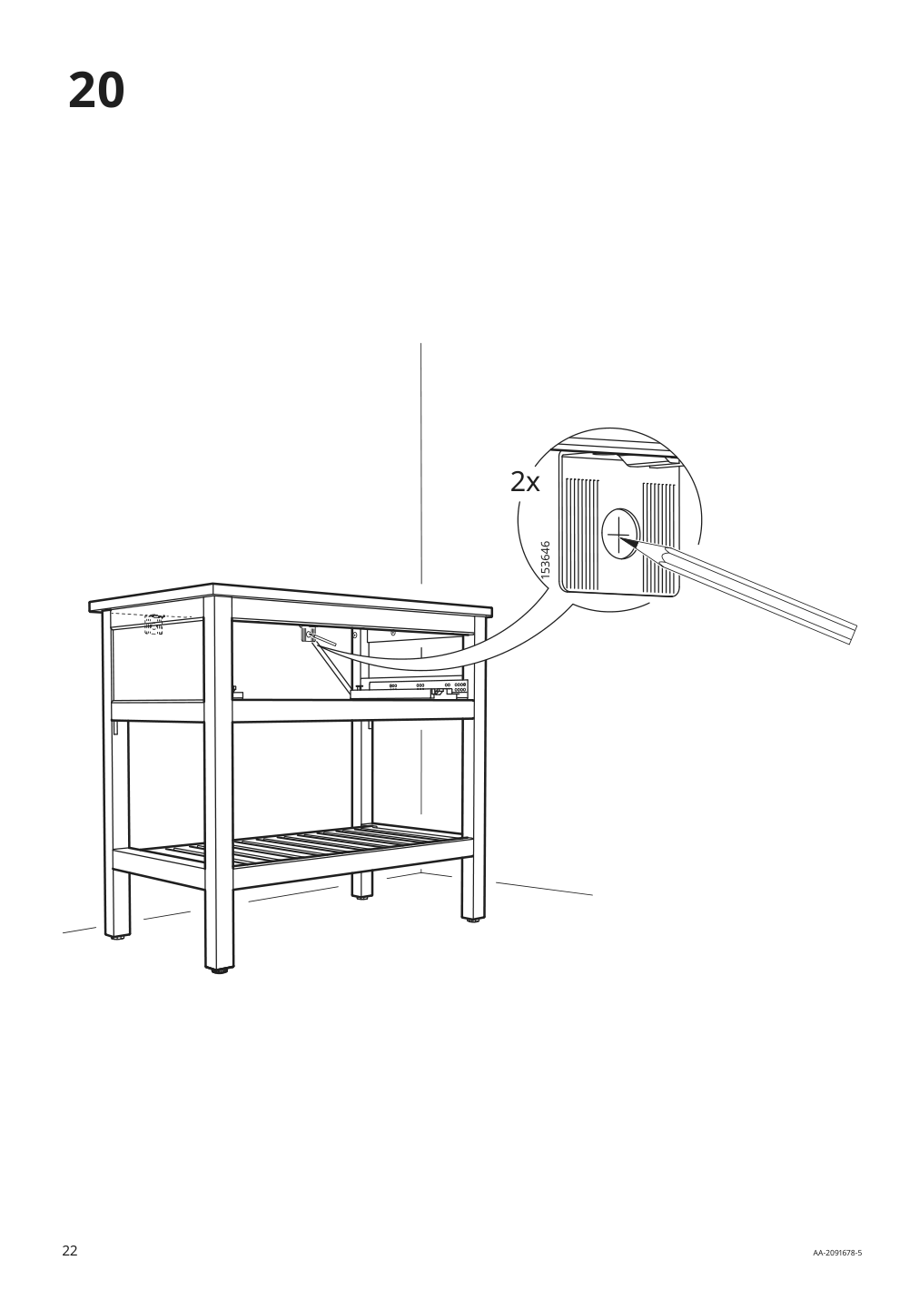 Assembly instructions for IKEA Hemnes open sink cabinet with 1 drawer gray | Page 22 - IKEA HEMNES / TÖRNVIKEN open sink cabinet with 17¾" sink 592.988.19