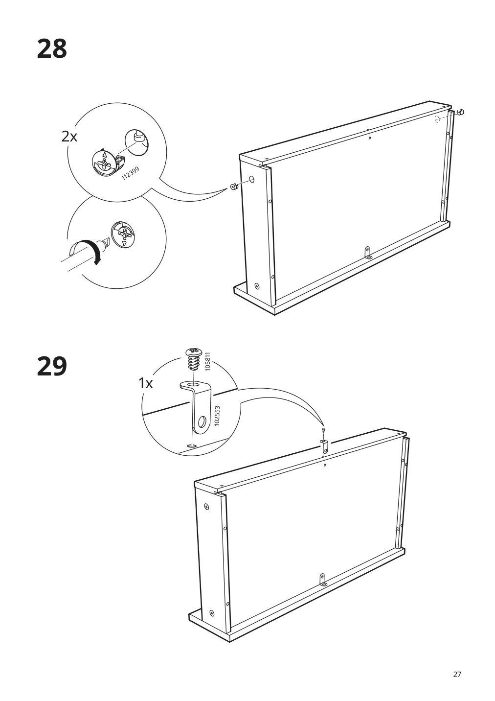 Assembly instructions for IKEA Hemnes open sink cabinet with 1 drawer gray | Page 27 - IKEA HEMNES / TÖRNVIKEN open sink cabinet with 17¾" sink 592.988.19