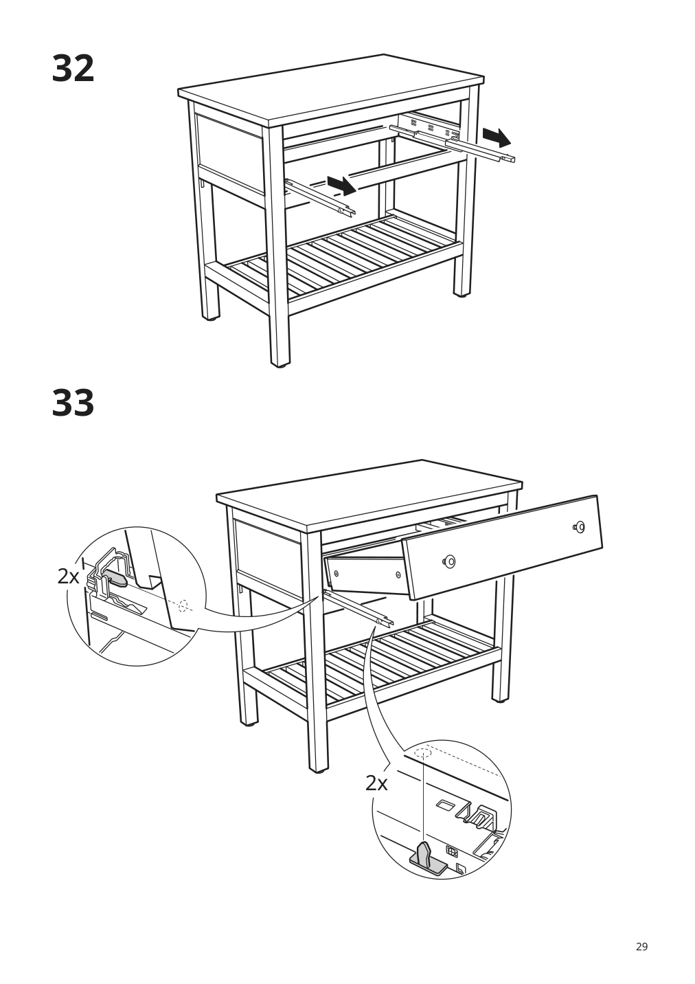 Assembly instructions for IKEA Hemnes open sink cabinet with 1 drawer gray | Page 29 - IKEA HEMNES / TÖRNVIKEN bathroom furniture, set of 4 493.898.48