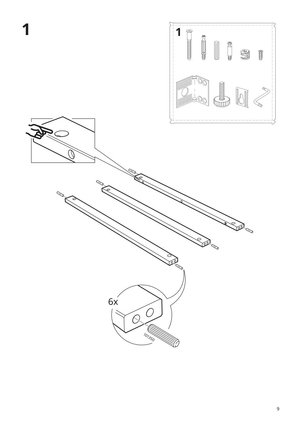 Assembly instructions for IKEA Hemnes open sink cabinet with 1 drawer gray | Page 9 - IKEA HEMNES / TÖRNVIKEN bathroom furniture, set of 4 493.898.48