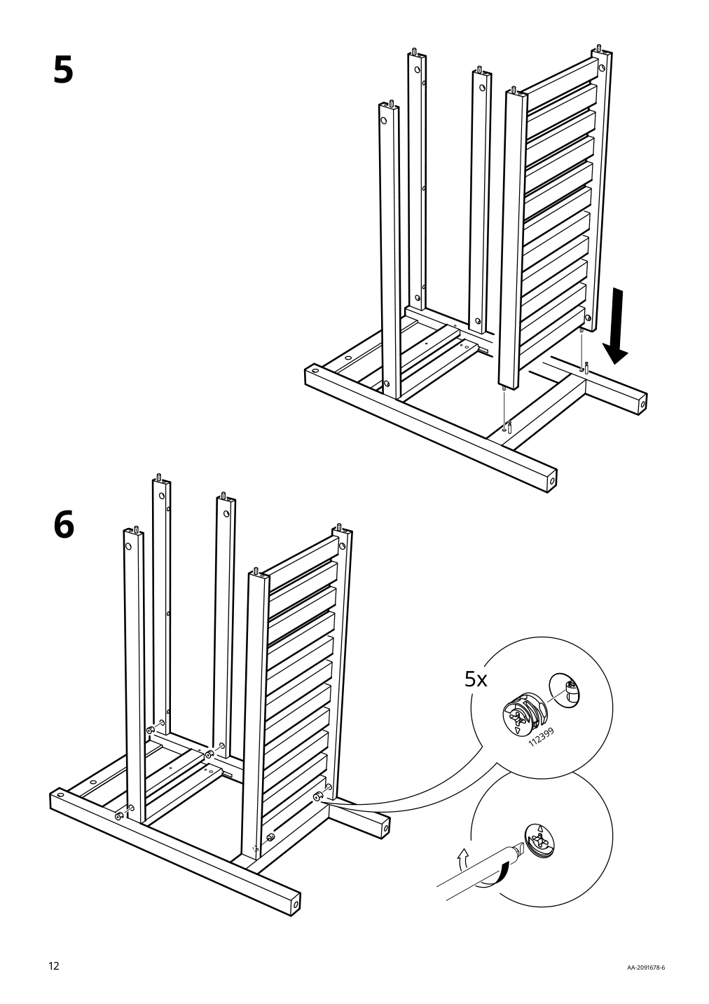 Assembly instructions for IKEA Hemnes open sink cabinet with 1 drawer gray | Page 12 - IKEA HEMNES open sink cabinet with 1 drawer 004.294.12