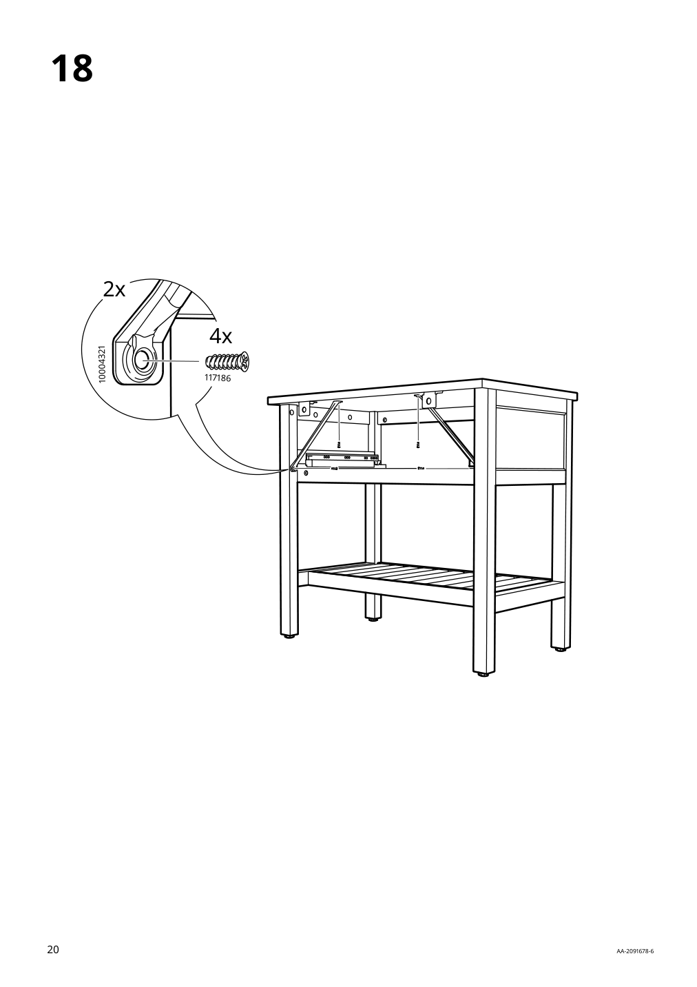 Assembly instructions for IKEA Hemnes open sink cabinet with 1 drawer gray | Page 20 - IKEA HEMNES open sink cabinet with 1 drawer 004.294.12