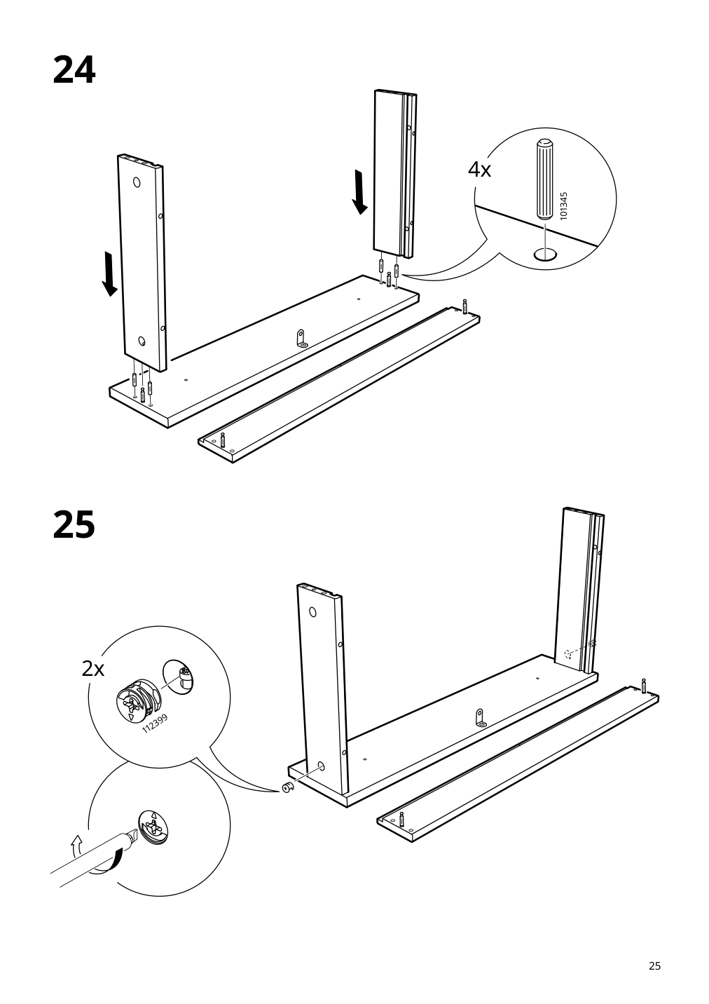 Assembly instructions for IKEA Hemnes open sink cabinet with 1 drawer gray | Page 25 - IKEA HEMNES open sink cabinet with 1 drawer 004.294.12