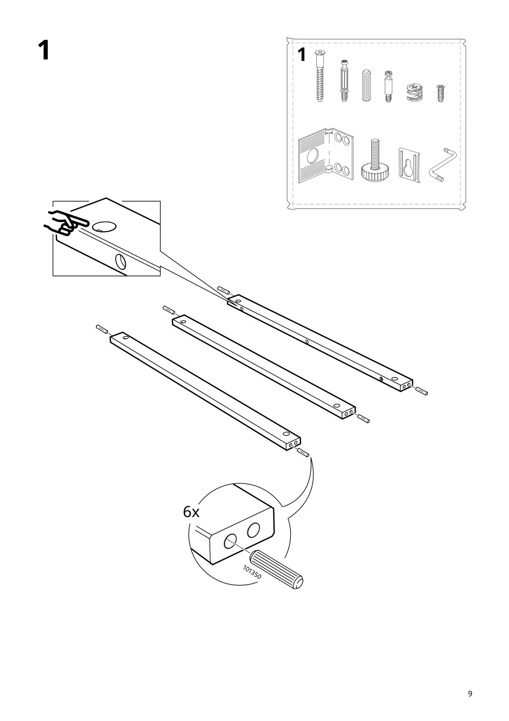 Assembly instructions for IKEA Hemnes open sink cabinet with 1 drawer gray | Page 9 - IKEA HEMNES open sink cabinet with 1 drawer 004.294.12